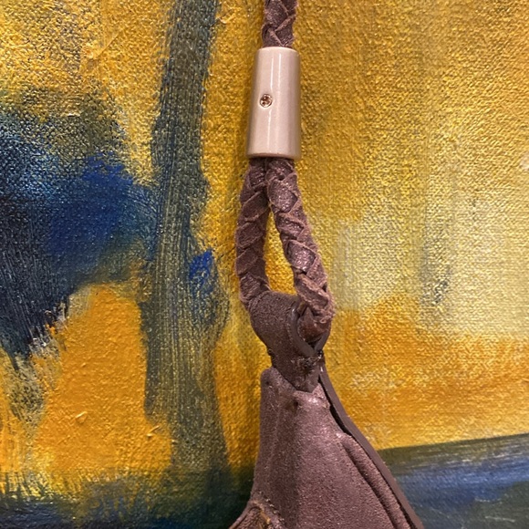 Charles David metallic leather hobo bag with braided strap - Picture 3 of 8